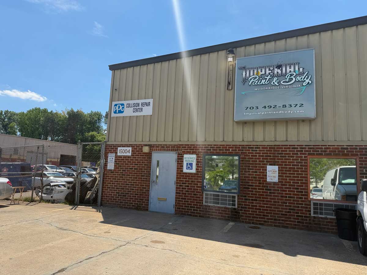 Family-owned auto body repair Woodbridge VA shop storefront serving drivers since 1995